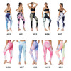 wholesale womens colorful rainbow patterned tie dye running leggings