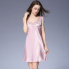 Womens Silk Ice Silk Lace Sexy Nightdress