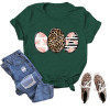 Womens Easter Leopard Egg Top Print T-shirt