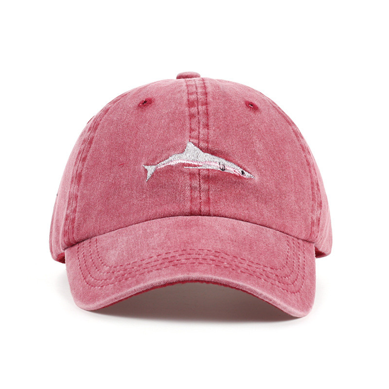 Women Hats Shark Embroidery Dad Hat