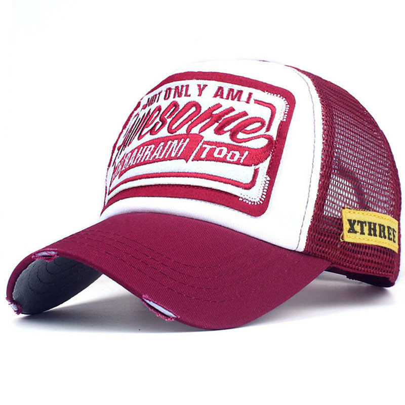 Summer Baseball Cap Embroidery Mesh Cap 
