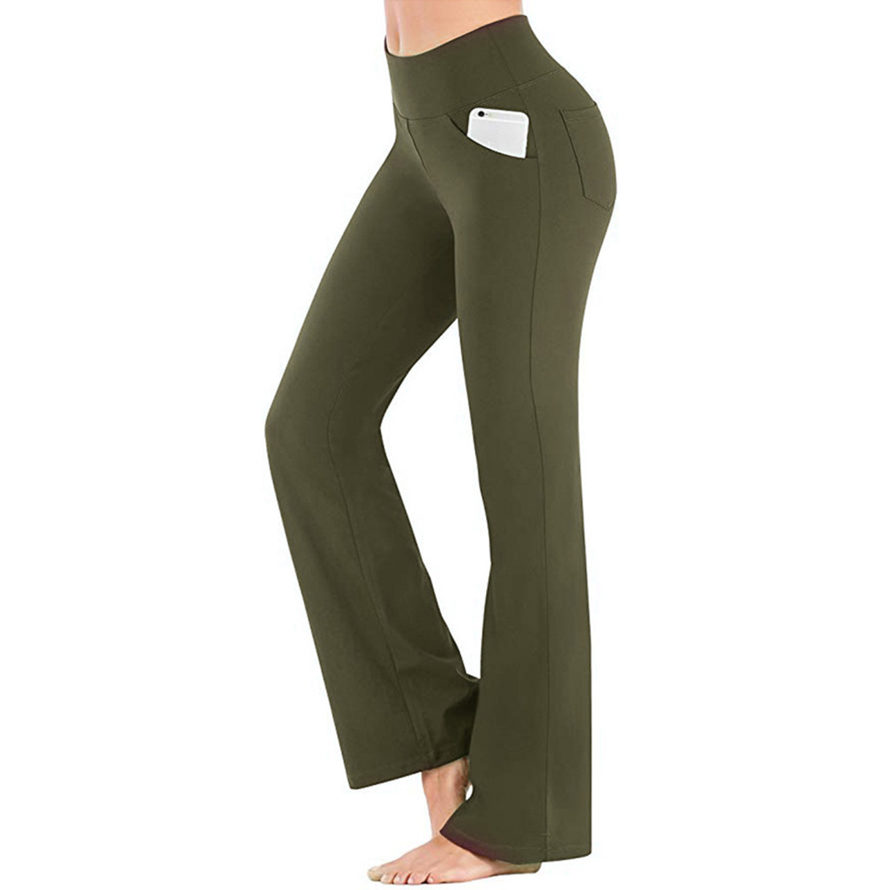 bootcut yoga pants with side pockets