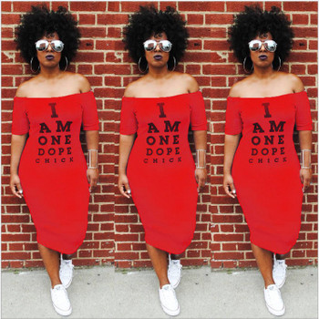 Off Shoulder T Shirt Dress Women Slash Neck Bandage Dresses