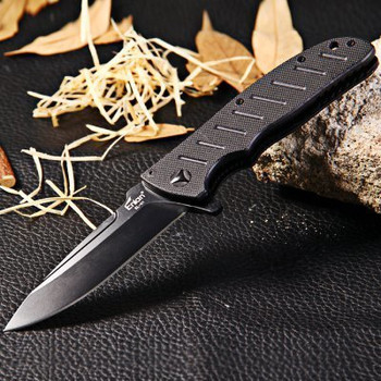 Enlan EL01 BEE EL01B Liner Lock Pocket Knife Stainless Steel Blade Black G10 Handle