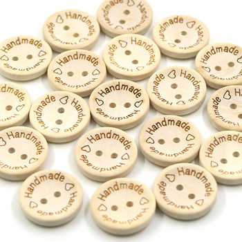Natural Color Wooden Buttons Handmade Letter Love Scrapbooking For Wedding Decor Sewing Accessories