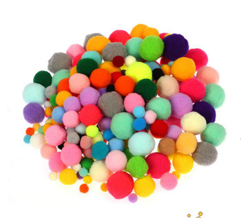 Plush Stick Pompoms Rainbow Colors Shilly Stick Educational DIY Toys Handmade Art Craft Creativity Devoloping Toys