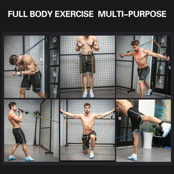 Pull Rope Fitness Exercises Resistance Bands Latex Tubes Pedal Excerciser Body Training Workout Elastic Yoga Band