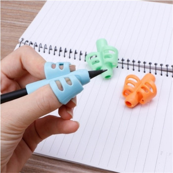 Two-Finger Pencil Grip Holder Children Kids Learning Writing Tool Writing Pen Writing Correction Device School Statione 3pcs per set