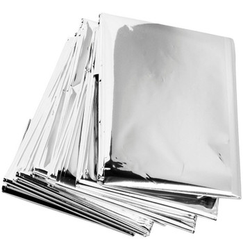 Emergency Blanket Survival Rescue Insulation Curtain Outdoor Life-saving Military Silver 130X210CM