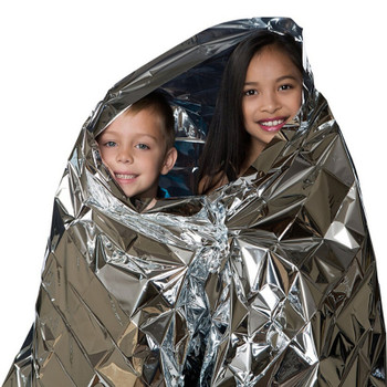 Emergency Blanket Survival Rescue Insulation Curtain Outdoor Life-saving Military Silver 130X210CM