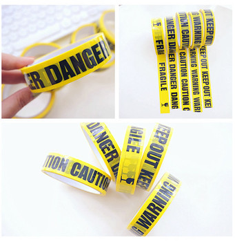 24mm*25m Warning Tape Danger Caution Fragile Barrier Remind DIY Sticker Work Safety Adhesive Tapes For Mall Store School