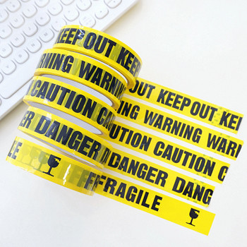 24mm*25m Warning Tape Danger Caution Fragile Barrier Remind DIY Sticker Work Safety Adhesive Tapes For Mall Store School