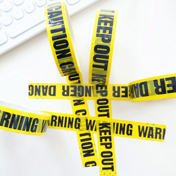 24mm*25m Warning Tape Danger Caution Fragile Barrier Remind DIY Sticker Work Safety Adhesive Tapes For Mall Store School