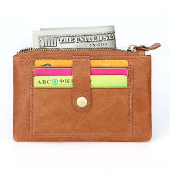 Multifunctional Pocket Purse Coin Bag RFID Card Mini Leather Key Pack