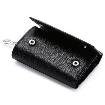 Waist Pack Pocket Coin Purse Cowhide Leather Key Holder Wallet Bag 6 Keys Chain Case Purse