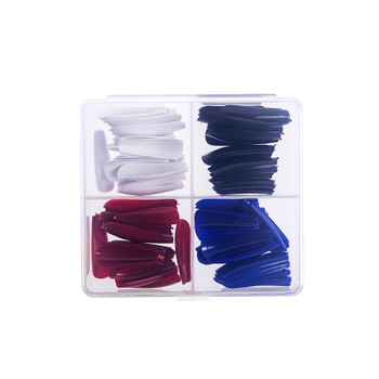 BPN01 four solid color long coffin nail assortment