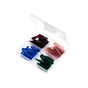 Purple blue green and wine long coffin nail tips for wholesale