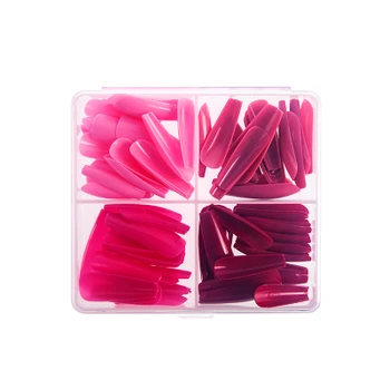 BPN07 pink and berry coffin nail set for wholesale