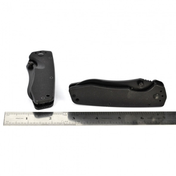 Sanrenmu GB4-913P Pocket Knife EDC Black Textured G10 Handle Half Serrated Blade Knives Tools