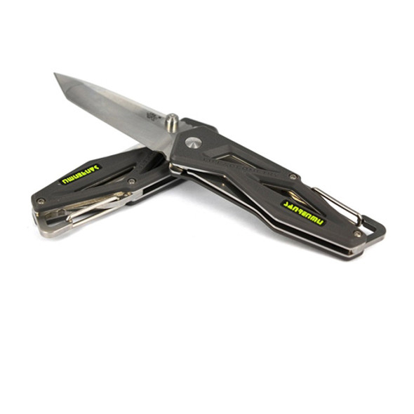 Sanrenmu SRM EDC Pocket Knife 7049LTE-PK Tanto Blade Grey Zytel Handle with Safe Lock