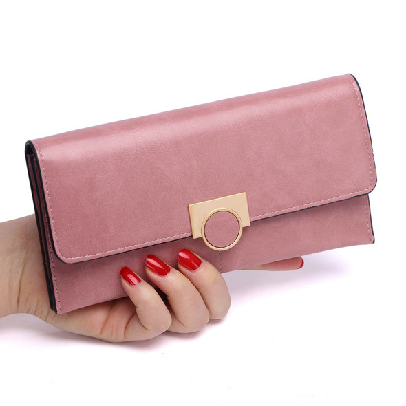Long Women's Handbag Wallet Multi-function Coin/Card/Mobile Phone Holder Large Capacity Handbag Ladies PU Leather Purse for Gift Party