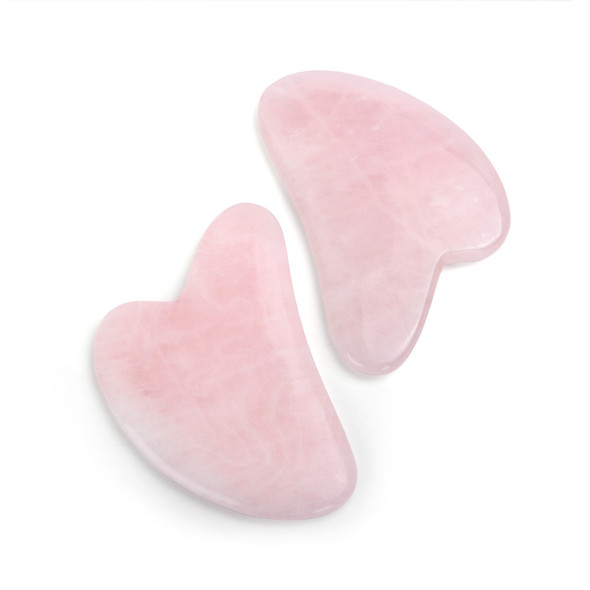 Natural Jade Gua sha Stone Board Massage Rose Quartz Guasha Plate Jade Face Massager Scrapers Tools For Face Neck Back Body