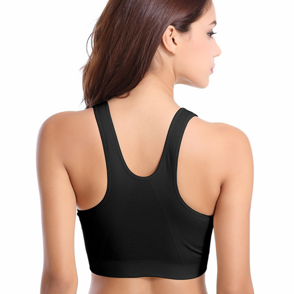 Women Zipper Push Up Sports Bras Padded Wirefree Breathable Sports Tops