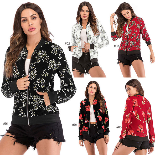 Plus Size Coat Women Printed Jacket