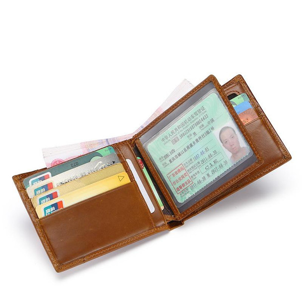 Men's Genuine Leather Bifold ID Credit Card Holder Wallet Purse