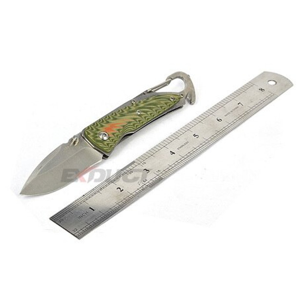 Sanrenmu 7053 Liner Lock Pocket Folding Knife G10 Handle Multi Tools with Buckle Hook Cutter Glass Hammer