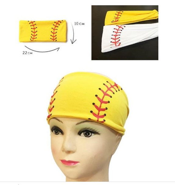 Women Softball Baseball Headband Hair Bands Yoga Fitness Sports Headscarf Game Gym Scrunchy Hair Bands