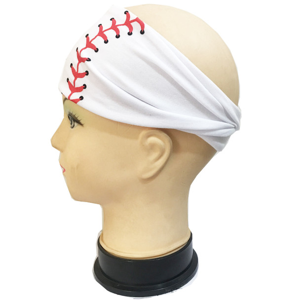 Women Softball Baseball Headband Hair Bands Yoga Fitness Sports Headscarf Game Gym Scrunchy Hair Bands