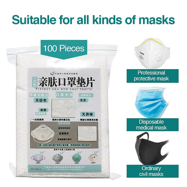 100pcs Disposable Filter Pad for Kids Adult Face Mouth Mask Respirator PM25 Suitable for N95 KN95 KF94 ffp3 2 1 Protective Masks