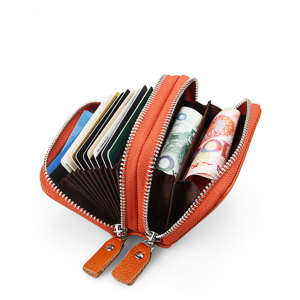 Change Card Bag Antimagnetic RFID Leather Card Bag Korean Style Card Bag Bulk Wallet