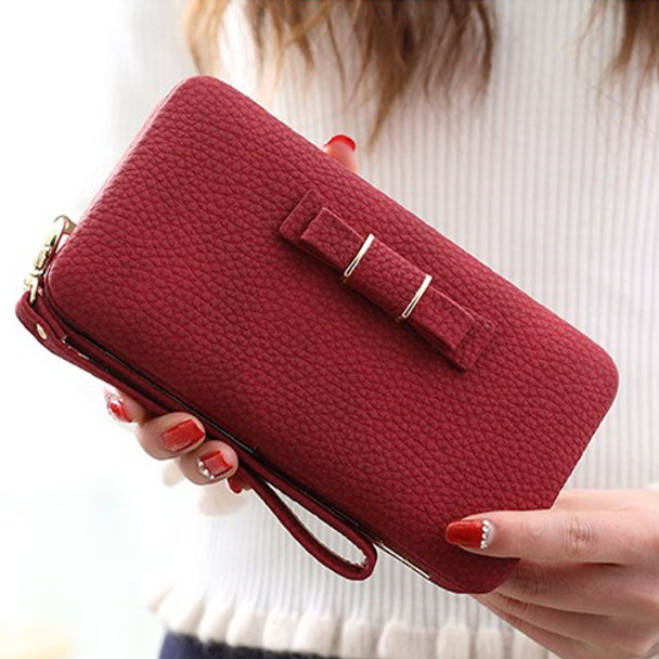 Women's Japan Korean Style PU Leather Multi-function Cash Credit Card Mobile Phone Purse Bag Large Capacity Ladies Hand Holding Wallet