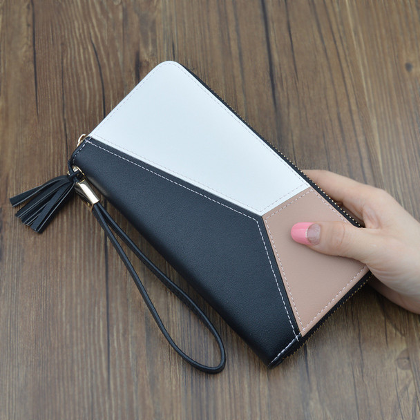 Square Students' Purse Mobile Phone Holder Leather Handbag Hand Holding Lady Large Capacity Clutch Women's Wallet Japan and Korean Style