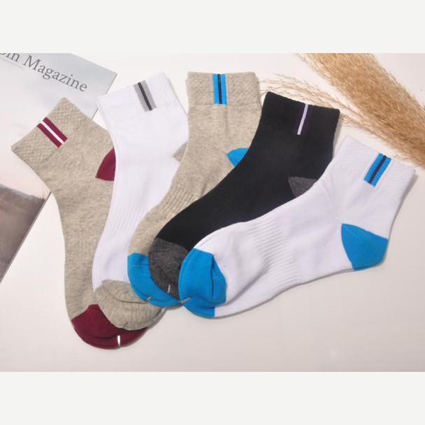 Summer Mens Black Socks Cotton White Socks Male Soild Mesh Socks
