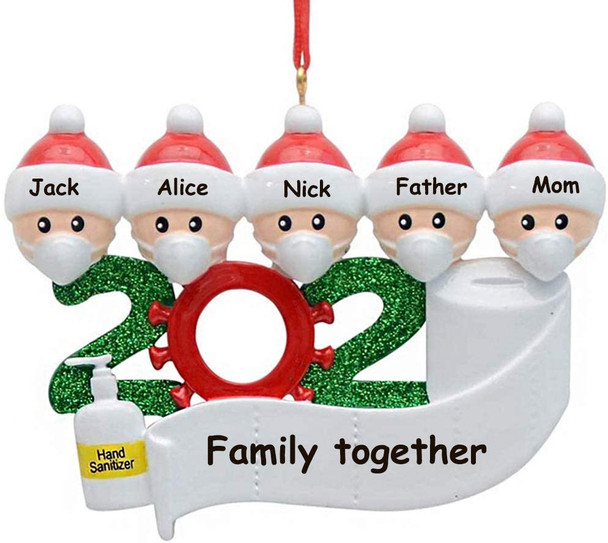 2020 Quarantine Christmas Decoration Family Gift Toys Hanging Ornament Survivor