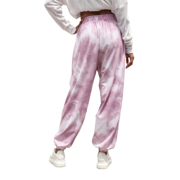 Womens Tie-dyed Casual Sports Basic Sweatpants