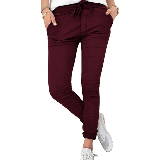 Solid Stretch Leggings Women Pencil Pants