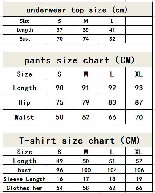 Yoga Cloth Size Chart