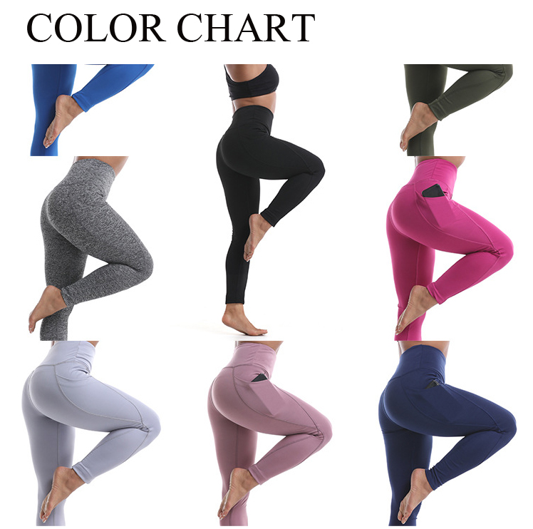 yoga pants with pockets color chart