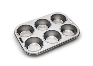 Stainless Steel 6 Cup Muffin Pan Stainless Steel 6 Cup Muffin Pan