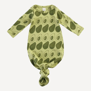 Organic Knotted Gown - Avocado