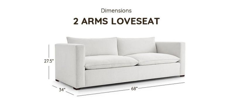 Organic Loveseat Modular Pieces