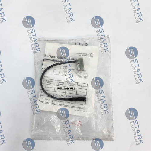 Numatics Hall Effect Switch -Sinking SH6 022 - New