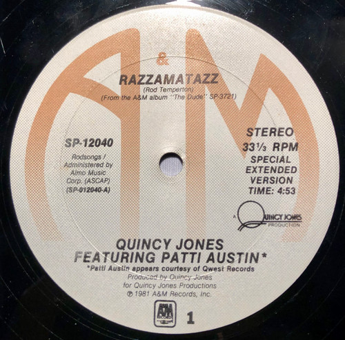 Quincy Jones Featuring Patti Austin “Razzamatazz/Betcha Wouldn't Hurt Me"