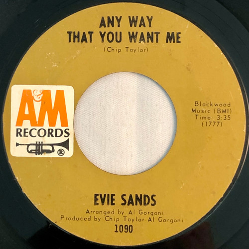 Evie Sands "Any Way That You Want Me/I'll Never Be Alone Again"