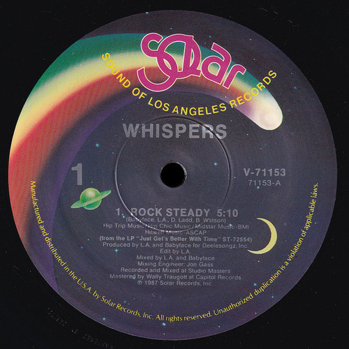 Whispers "Rock Steady" 12" Single