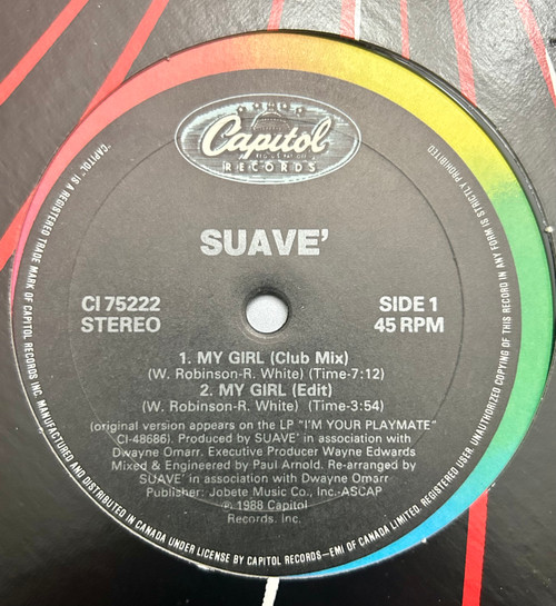 Suave "My Girl" Vinyl 12", 45 RPM, Maxi-Single